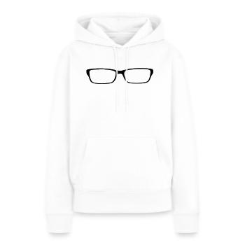 Fashion Brille - Frauen Premium Bio Hoodie - Weiß - Vorne - Julia (174cm)