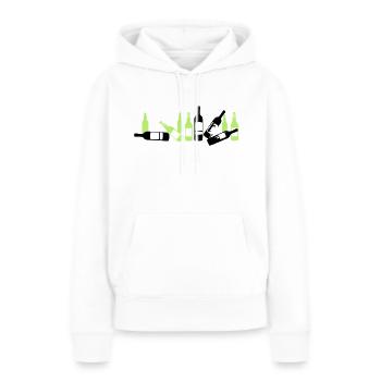 cadavre entasse bouteille biere verre - Sweat à capuche Premium bio Femme - blanc - Devant - Julia (174cm)
