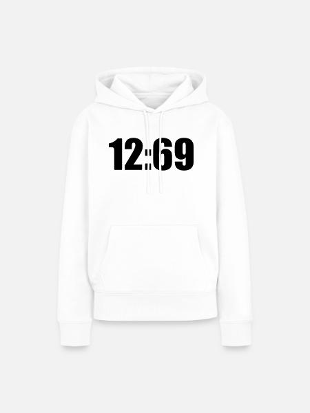 12:69 - Frauen Premium Bio Hoodie - Weiß