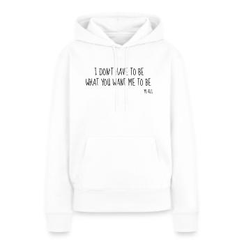 Boxing - Boxer - Boxe - Boxen - Ali - Fighter - Sweat à capuche Premium bio Femme - blanc - Devant - Julia (174cm)