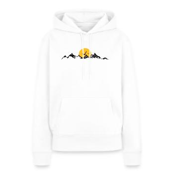 MONTAGNES Paysage Silhouette Panorama - Sweat à capuche Premium bio Femme - blanc - Devant - Julia (174cm)