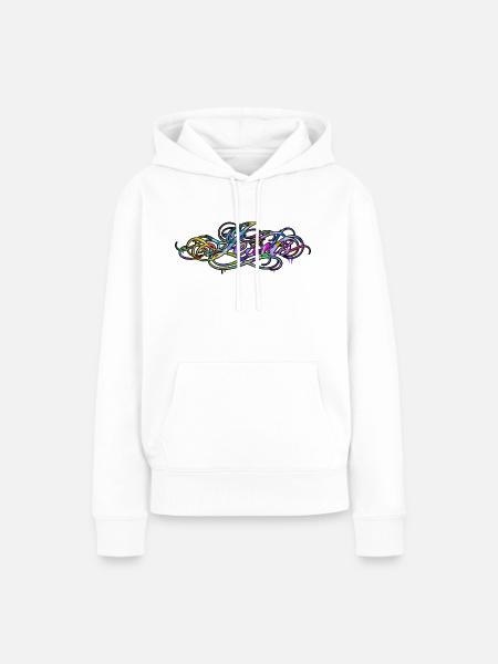 Jesus Graffiti Calligraphy - Frauen Premium Bio Hoodie - Weiß