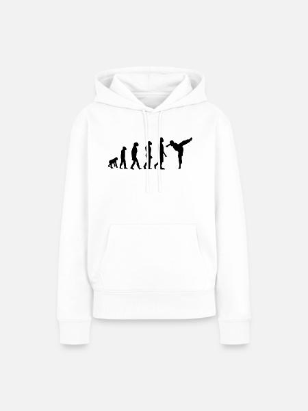 Evolution der Kampfkünste - Frauen Premium Bio Hoodie - Weiß