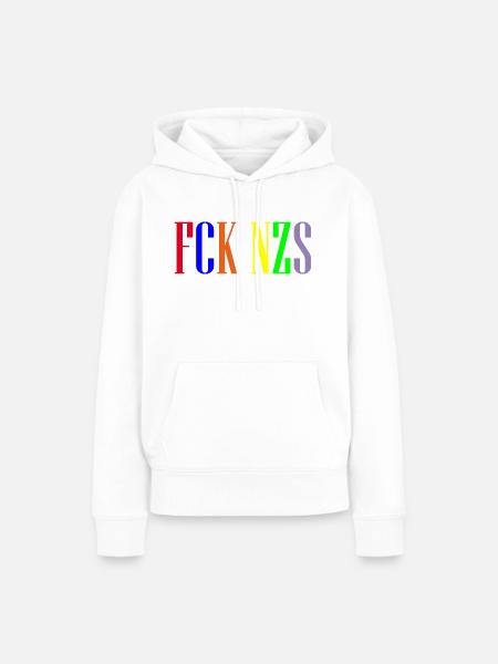 FCK NZS - Frauen Premium Bio Hoodie - Weiß