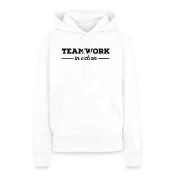 Teamwork - Frauen Premium Bio Hoodie - Weiß - Vorne - Julia (174cm)