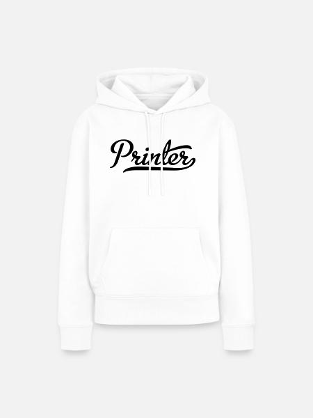 Printer - Frauen Premium Bio Hoodie - Weiß