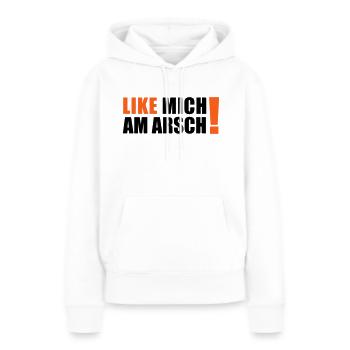 Comme moi sur le cul - Sweat à capuche Premium bio Femme - blanc - Devant - Julia (174cm)