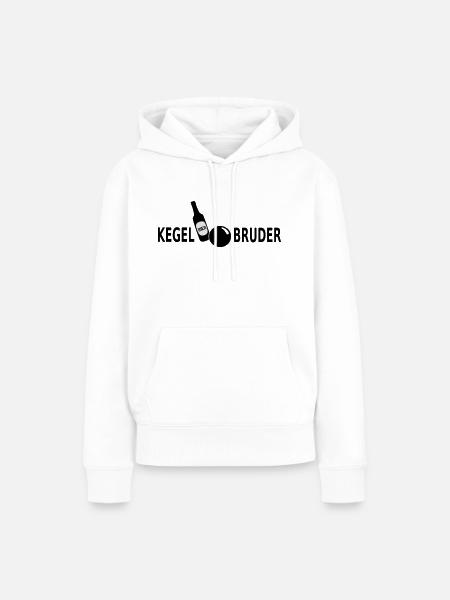 Kegelbruder Bier -- - Frauen Premium Bio Hoodie - Weiß