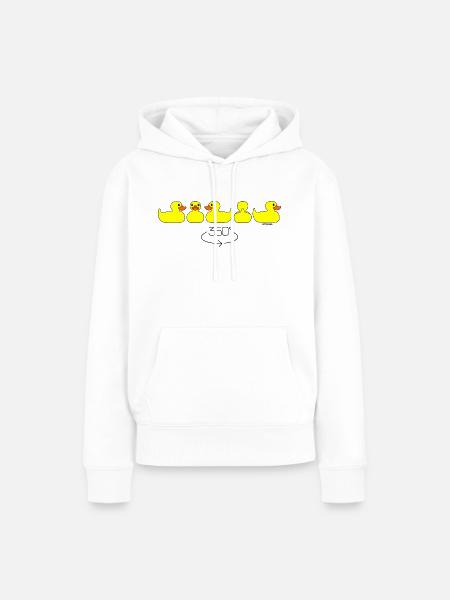 360° rubber duck - Frauen Premium Bio Hoodie - Weiß