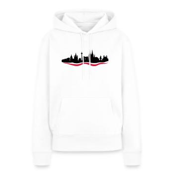 Koeln Skyline - Frauen Premium Bio Hoodie - Weiß - Vorne - Julia (174cm)