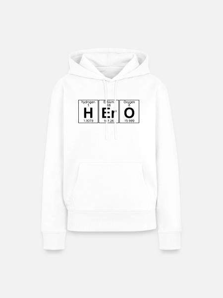 H-Er-O (hero) - Full - Frauen Premium Bio Hoodie - Weiß