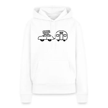 Wohnwagen - Camping Urlaub - Frauen Premium Bio Hoodie - Weiß - Vorne - Julia (174cm)
