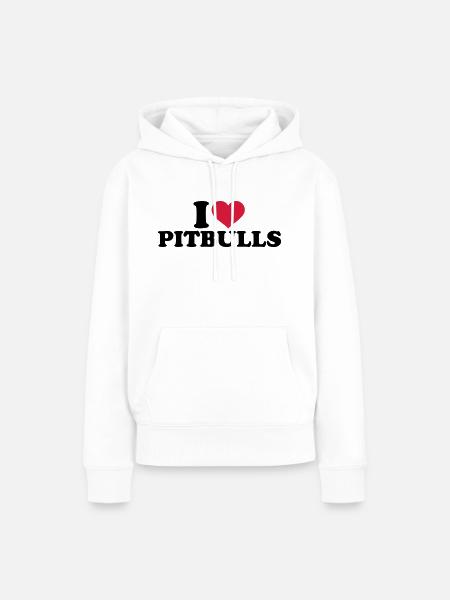 Pitbull - Frauen Premium Bio Hoodie - Weiß