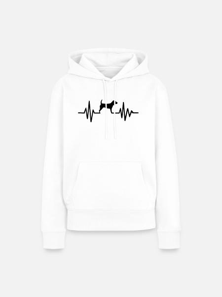 Beagle - Frauen Premium Bio Hoodie - Weiß