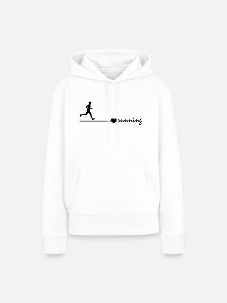Marathon Running Run jogging - Frauen Premium Bio Hoodie - Weiß