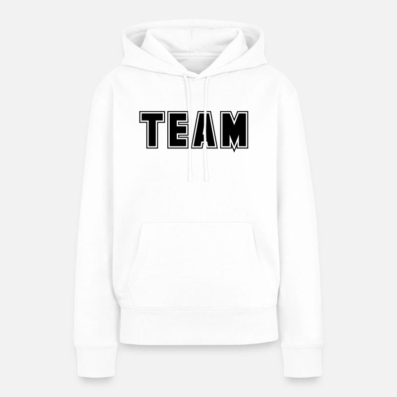 équipe - Sweat à capuche Premium bio Femme - blanc