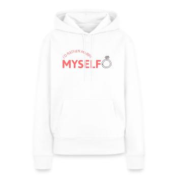 Marry Myself - Frauen Premium Bio Hoodie - Weiß - Vorne - Julia (174cm)