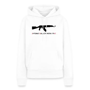 AK-47 - Sweat à capuche Premium bio Femme - blanc - Devant - Julia (174cm)
