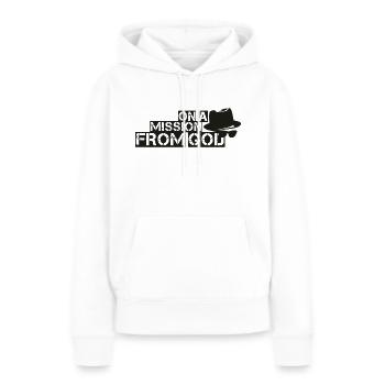 SUR UNE MISSION DE DIEU - Sweat à capuche Premium bio Femme - blanc - Devant - Julia (174cm)