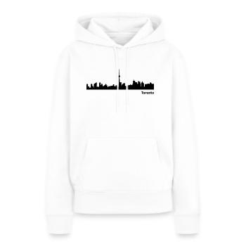Toronto - Frauen Premium Bio Hoodie - Weiß - Vorne - Julia (174cm)