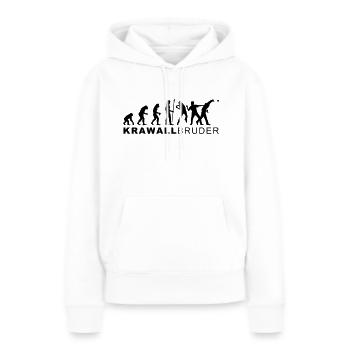 evolution_krawallbruder2 - Sweat à capuche Premium bio Femme - blanc - Devant - Julia (174cm)