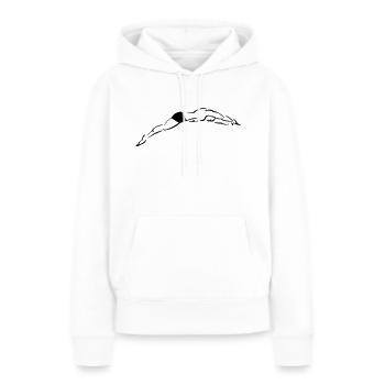 Schwimmer stürzen - Frauen Premium Bio Hoodie - Weiß - Vorne - Julia (174cm)