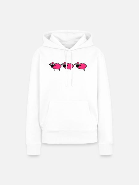 Schafherde - Frauen Premium Bio Hoodie - Weiß