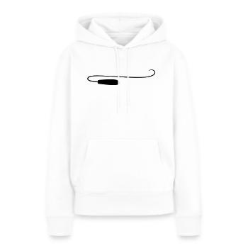 Fouet Pad Dominatrice Fétiche - Sweat à capuche Premium bio Femme - blanc - Devant - Julia (174cm)
