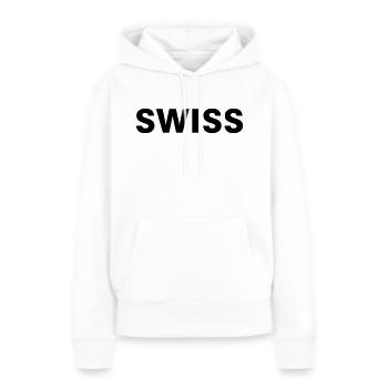 Swiss - Frauen Premium Bio Hoodie - Weiß - Vorne - Julia (174cm)