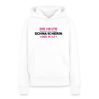 Schnarcher Schnarcherin Schnarchen Schlaf Humor - Frauen Premium Bio Hoodie - Weiß - Vorne - Julia (174cm)