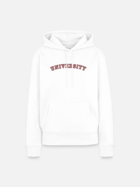University, Universität - Frauen Premium Bio Hoodie - Weiß