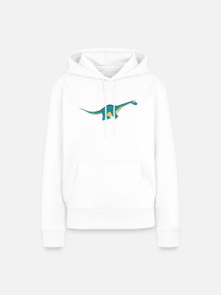 Diplodocus - Frauen Premium Bio Hoodie - Weiß