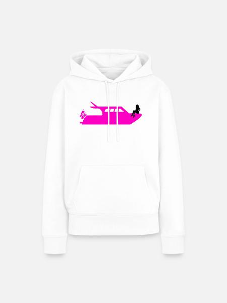 Boot - Frauen Premium Bio Hoodie - Weiß