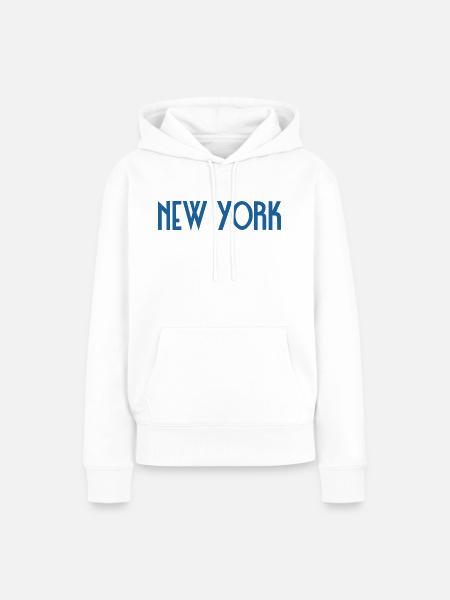 New York - Frauen Premium Bio Hoodie - Weiß