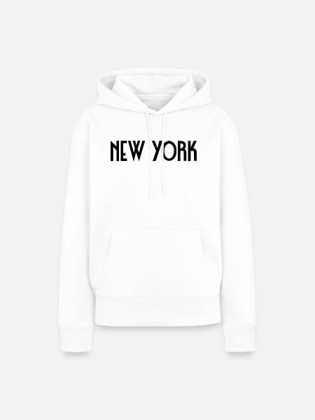 New York - Frauen Premium Bio Hoodie - Weiß