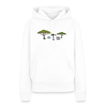 Safari Zoo Animal Safari Zoo - Sweat à capuche Premium bio Femme - blanc - Devant - Julia (174cm)