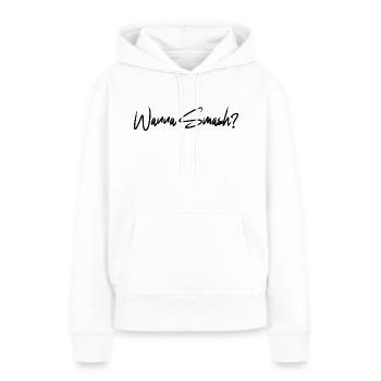 Briser - Sweat à capuche Premium bio Femme - blanc - Devant - Julia (174cm)