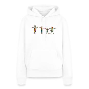 « Équipe » des musiciens de la ville - Sweat à capuche Premium bio Femme - blanc - Devant - Julia (174cm)