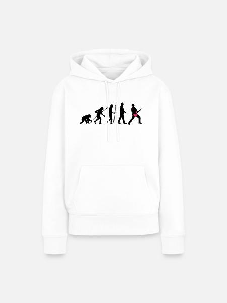 evolution_rocks_032012_d_2c - Frauen Premium Bio Hoodie - Weiß