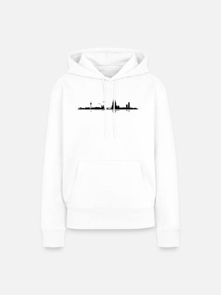Köln Skyline - Frauen Premium Bio Hoodie - Weiß