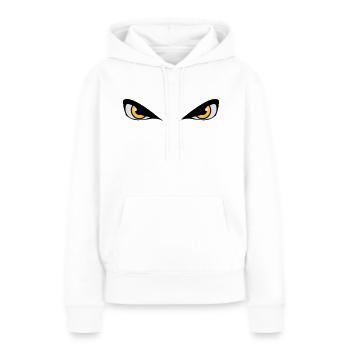 Dangereux mal yeux - Sweat à capuche Premium bio Femme - blanc - Devant - Julia (174cm)