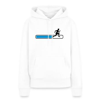 aufladen loading ladebalken sport rennen sprinten - Frauen Premium Bio Hoodie - Weiß - Vorne - Julia (174cm)