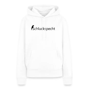 Schluckspecht - Frauen Premium Bio Hoodie - Weiß - Vorne - Julia (174cm)