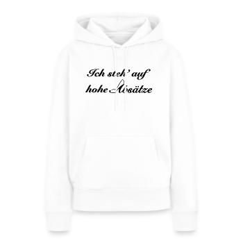 hohe Absätze - Frauen Premium Bio Hoodie - Weiß - Vorne - Julia (174cm)