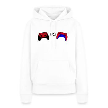 Contrôleur VS - Sweat à capuche Premium bio Femme - blanc - Devant - Julia (174cm)