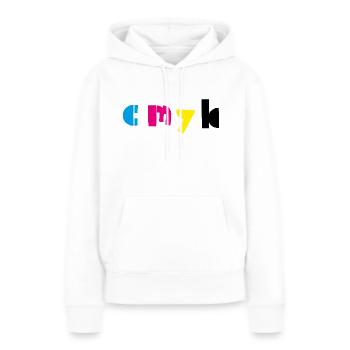 cmyk - Frauen Premium Bio Hoodie - Weiß - Vorne - Julia (174cm)