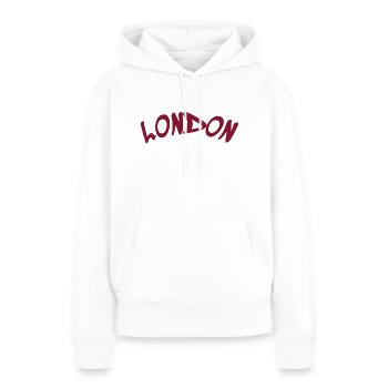 London - Great Britain - England - Frauen Premium Bio Hoodie - Weiß - Vorne - Julia (174cm)
