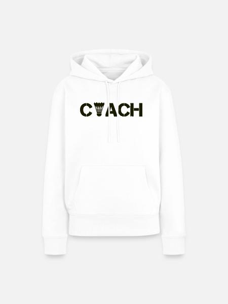 badminton coach - Frauen Premium Bio Hoodie - Weiß