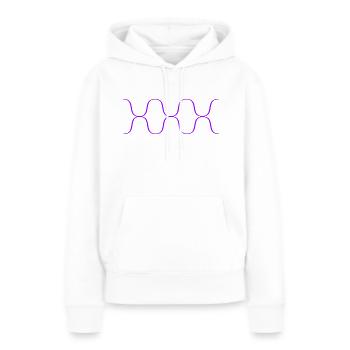 vagues - Sweat à capuche Premium bio Femme - blanc - Devant - Julia (174cm)