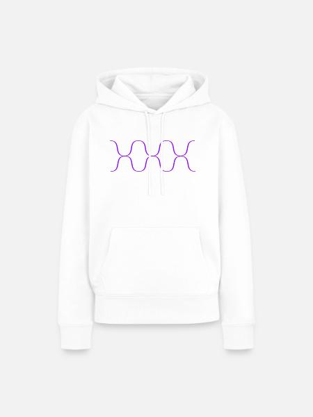 Wellen - Frauen Premium Bio Hoodie - Weiß